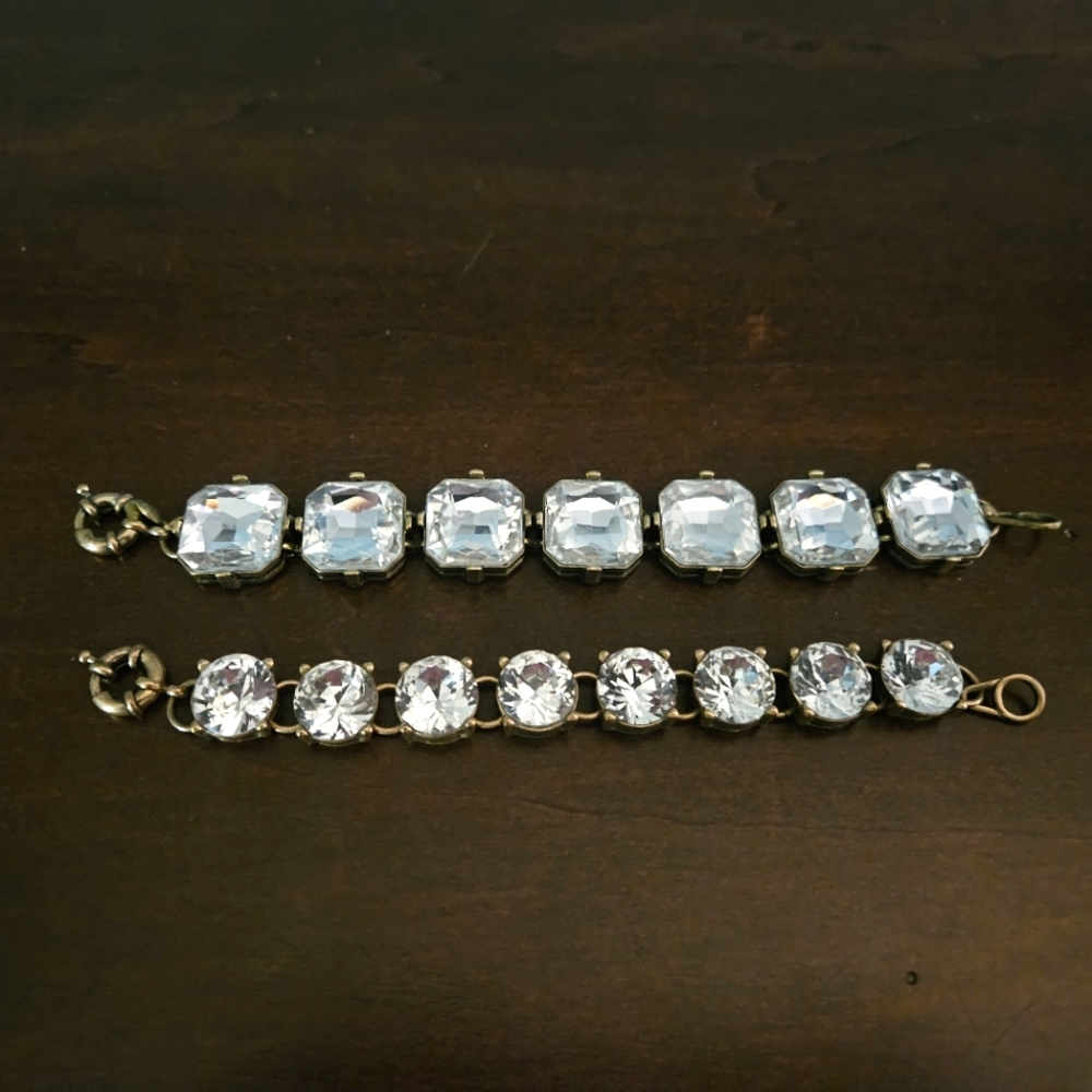 Excellent Condition - Looks New - Clear Gemstone type bracelets
